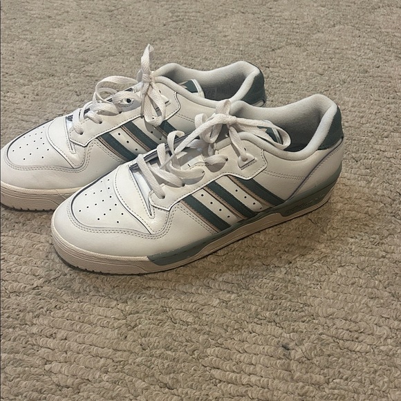 Adidas Classic Rivalry White and Sage Sneakers - Picture 2 of 13